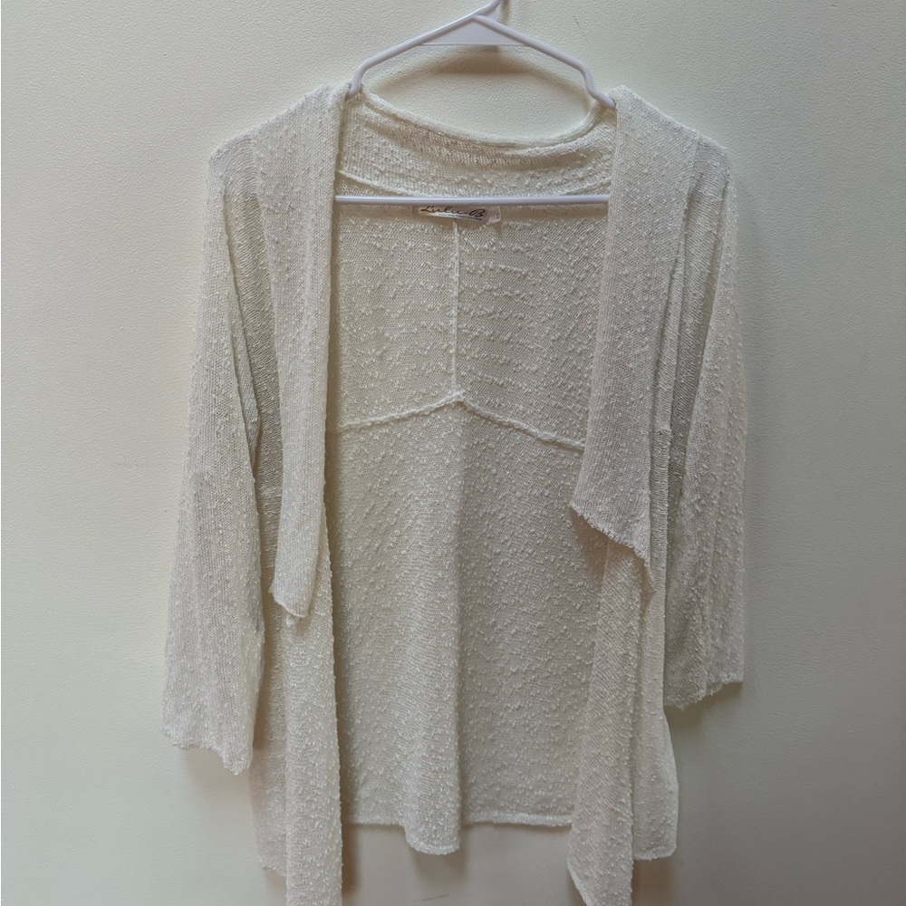 White Lulu B Cardigan